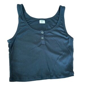 Aritzia Sunday Best Tank Top Crop Ribbed Minimalism sexy modal black womens' XXS